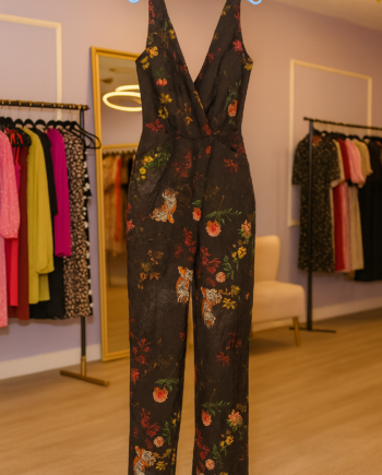 Sleeveless floral print jumpsuit - Size 10