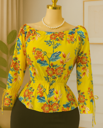 Floral Peplum Blouse - Size 14
