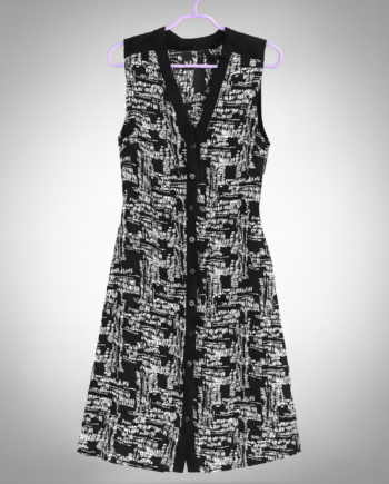 Sleeveless Button-Down Dress - Size 8