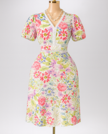 Ladies Floral Dress - Size 8