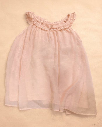 2-3yrs Light blush-pink girls’ chiffon dress