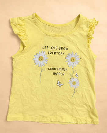 4-5yrs yellow short-sleeve girls’ top