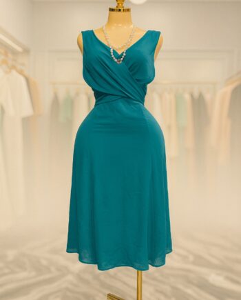 Sleeveless draped midi dress - Size 12
