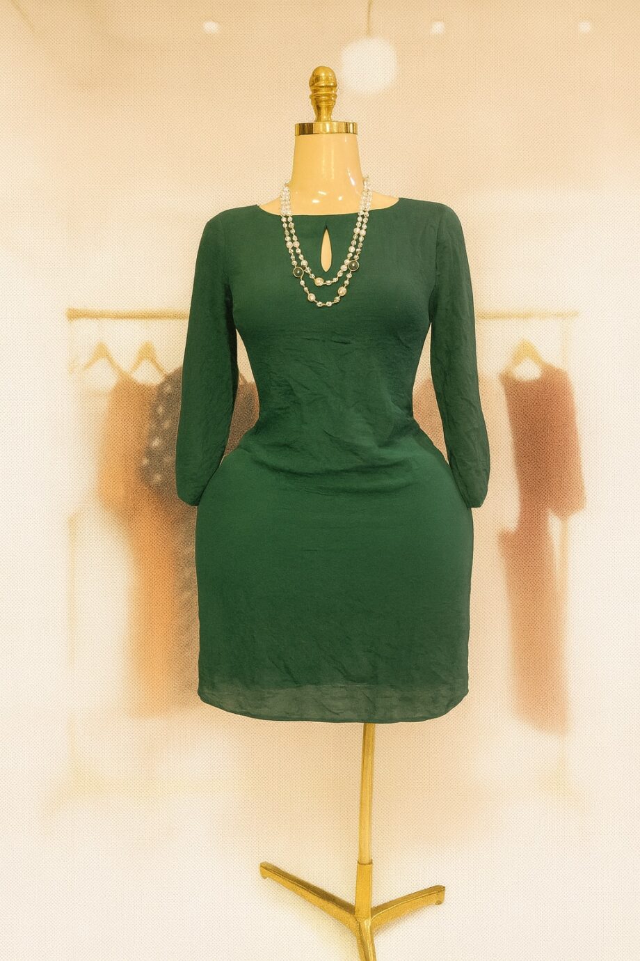 Dark green bodycon mini dress - Size 8