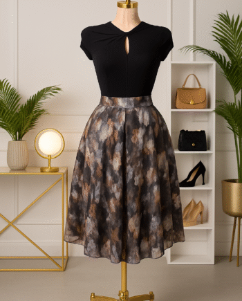 Floral circle midi skirt - Size 18