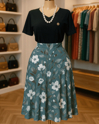 Floral circle midi skirt - Size 10